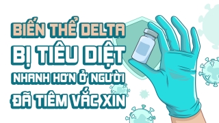 Biến thể Delta bị tiêu diệt nhanh hơn ở người đã tiêm vắc xin